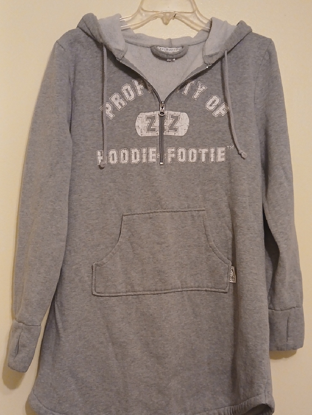 Gray Hooded Sleep Tunic - Hoodie Footie